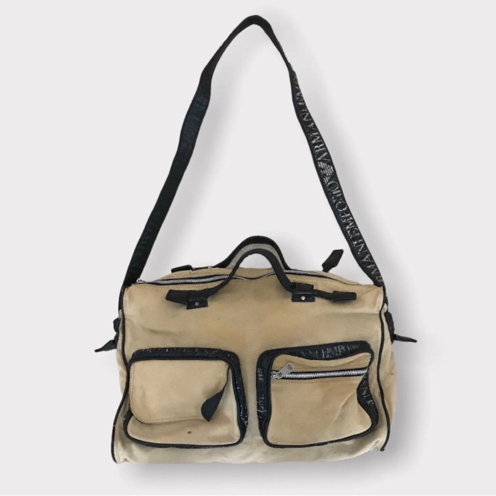 Emporio Armani Light Brown Messenger Bag, OS